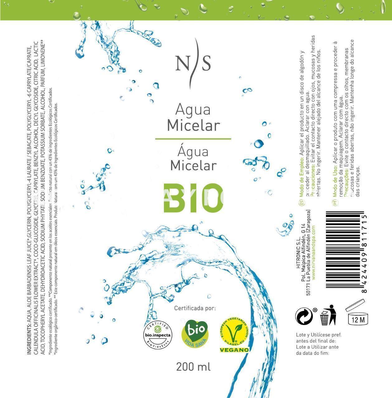 Agua micelar Bio, 200ml. - Imagen 2