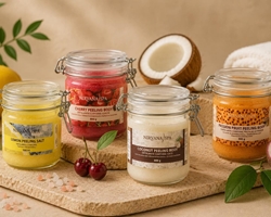 Exfoliación profesional con sales marinas y aceites naturales