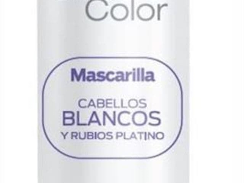 Mascarilla cabellos blancos y rubios platino
