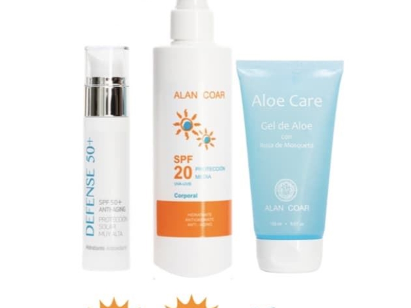 Pack solares facial y corporal con aloe vera de regalo