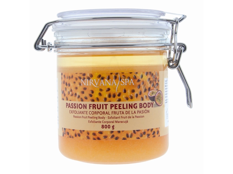 Peeling corporal de fruta de la pasión