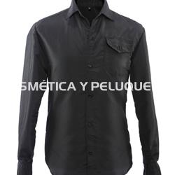 Camisa hombre negra peluquería y estética - Imagen 1