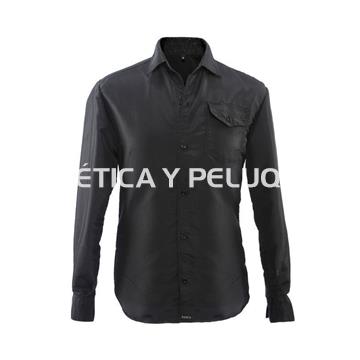 Camisa hombre negra peluquería y estética - Imagen 1
