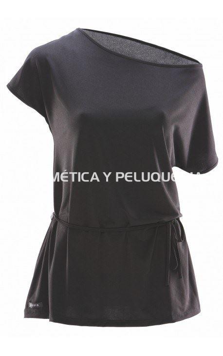 Camiseta negra con cinta peluquería y estética - Imagen 1