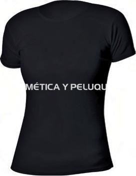 Camiseta negra unisex lisa peluquería y estética - Imagen 1