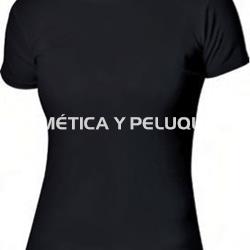Camiseta negra unisex lisa peluquería y estética - Imagen 1