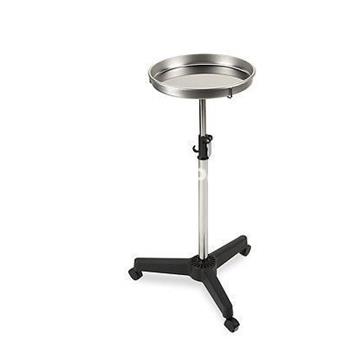 Carrito auxiliar peluquería inox base negra - Imagen 1