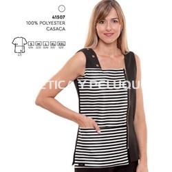 Casaca negra con rayas blancas, peluquería y estética - Imagen 1