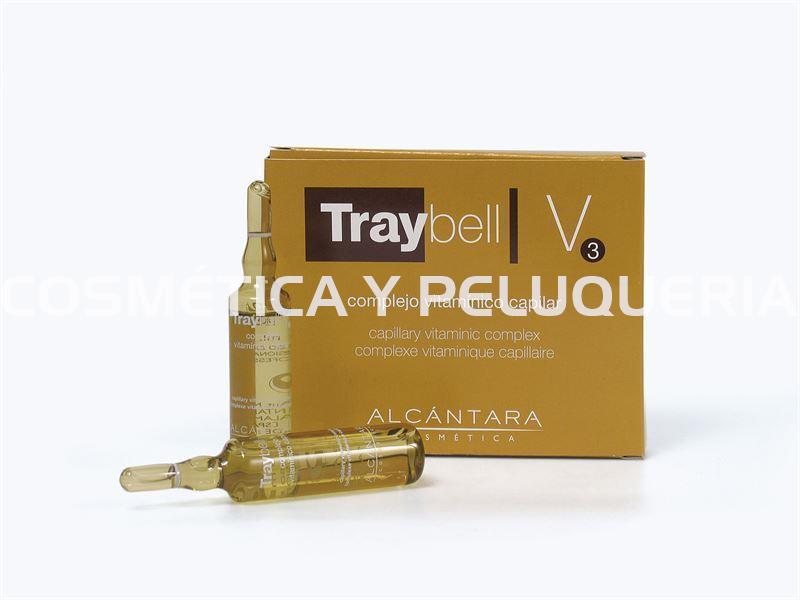 Complejo vitamínico capilar Traybell cabellos débiles y desnutridos V3 estuche de 6 ampollas - Imagen 1