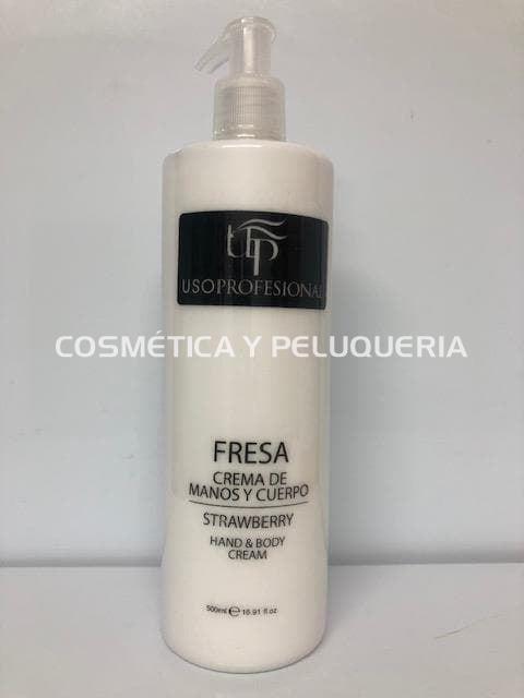 Crema manos y cuerpo fresa, 500 ml con dosificador - Imagen 1