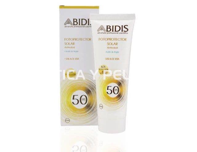 Crema solar SPF 50 con aloe vera y aceite de argán, 75ml. - Imagen 1