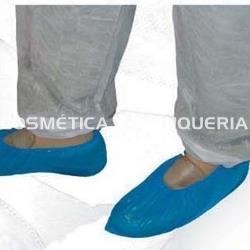Cubre zapatos calzas azul polietileno de 100 uds. - Imagen 1