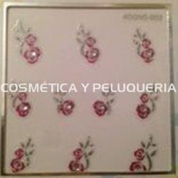 Decoración uñas rosas con brillante - Imagen 1