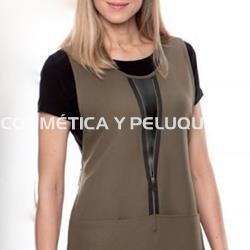 Estola kaki con cremallera peluquería y estética - Imagen 1