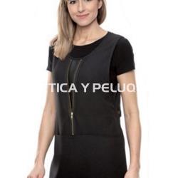 Estola negra con cremallera peluquería y estética - Imagen 1