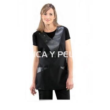 Estola negra con polipiel peluquería y estética - Imagen 1