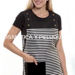 Estola negra con rayas blancas peluquería y estética - Imagen 1