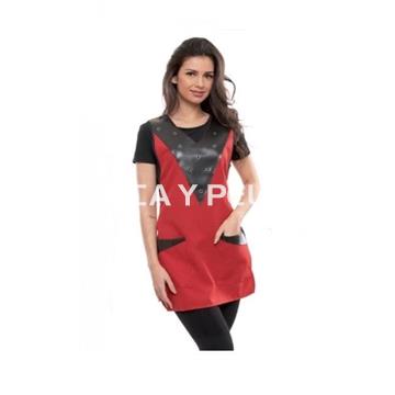 Estola roja con polipiel peluquería y estética - Imagen 1