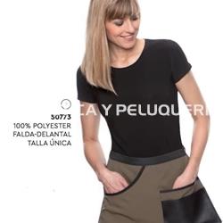 Falda delantal kaki peluquería y estética - Imagen 1