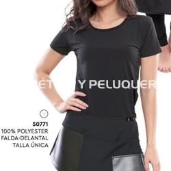 Falda delantal negra peluquería y estética - Imagen 1