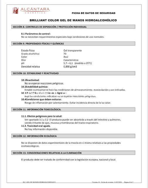 Gel limpiador de manos hidroalcoholico, 2 garrafas de 2 litros - Imagen 5