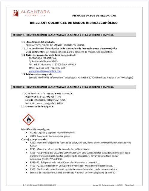 Gel limpiador de manos hidroalcoholico 300 ml. - Imagen 2