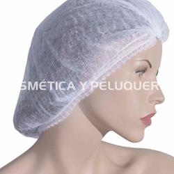 Gorro TNT desechable blanco, 100 uds. - Imagen 1