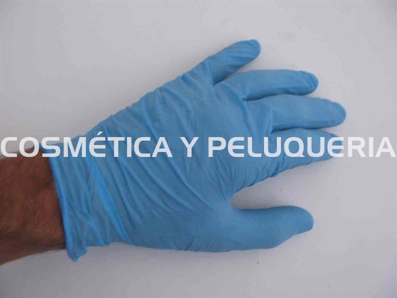 Guantes nitrilo azul sin polvo caja de 100 uds. - Imagen 1