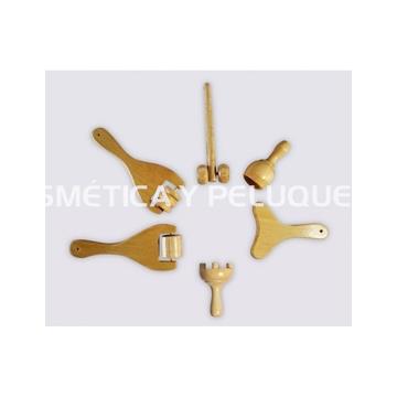 Kit maderoterapia facial 6 piezas - Imagen 1