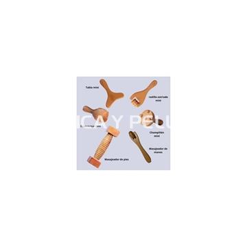 Kit maderoterapia pies, piernas y brazos, 6 piezas - Imagen 1