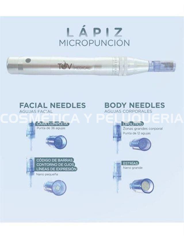 Lápiz Derma Pen micropunción, con recambio de batería - Imagen 3