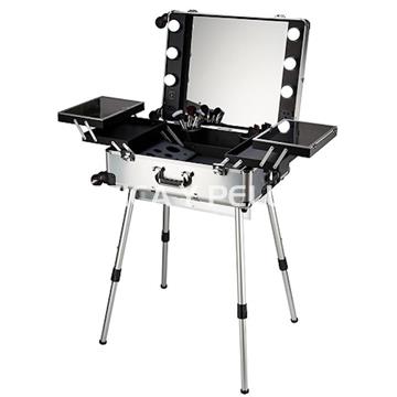 Maletín tocador plata para maquillaje - Imagen 1