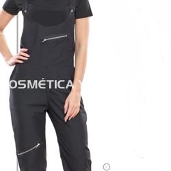 Pantalón peto negro peluquería y estética - Imagen 1