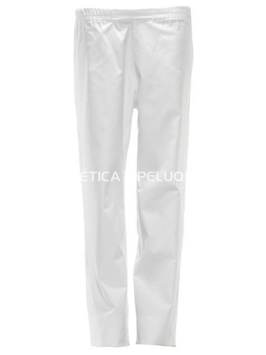 Pantalón unisex blanco recto peluquería y estética - Imagen 1