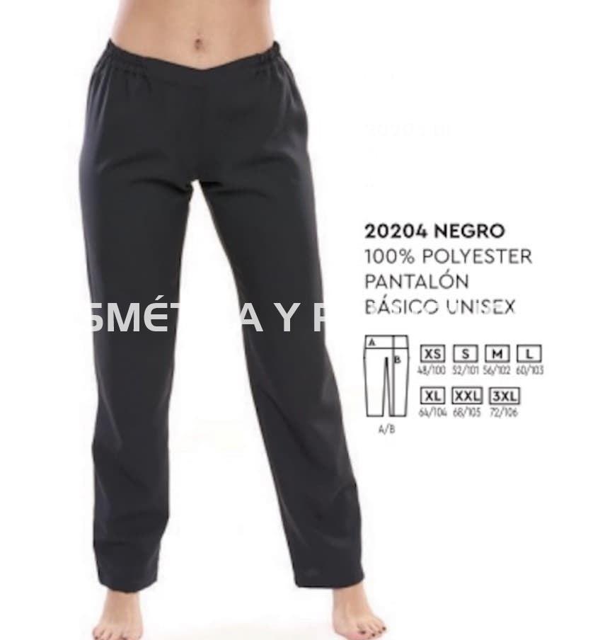 Pantalón unisex negro recto peluquería y estética - Imagen 1