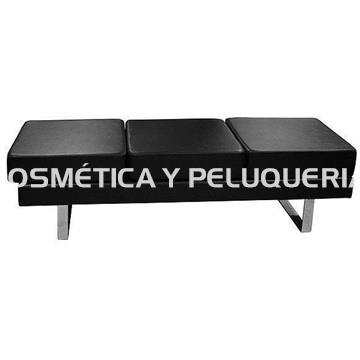 Sillón-bancada espera negro - Imagen 1