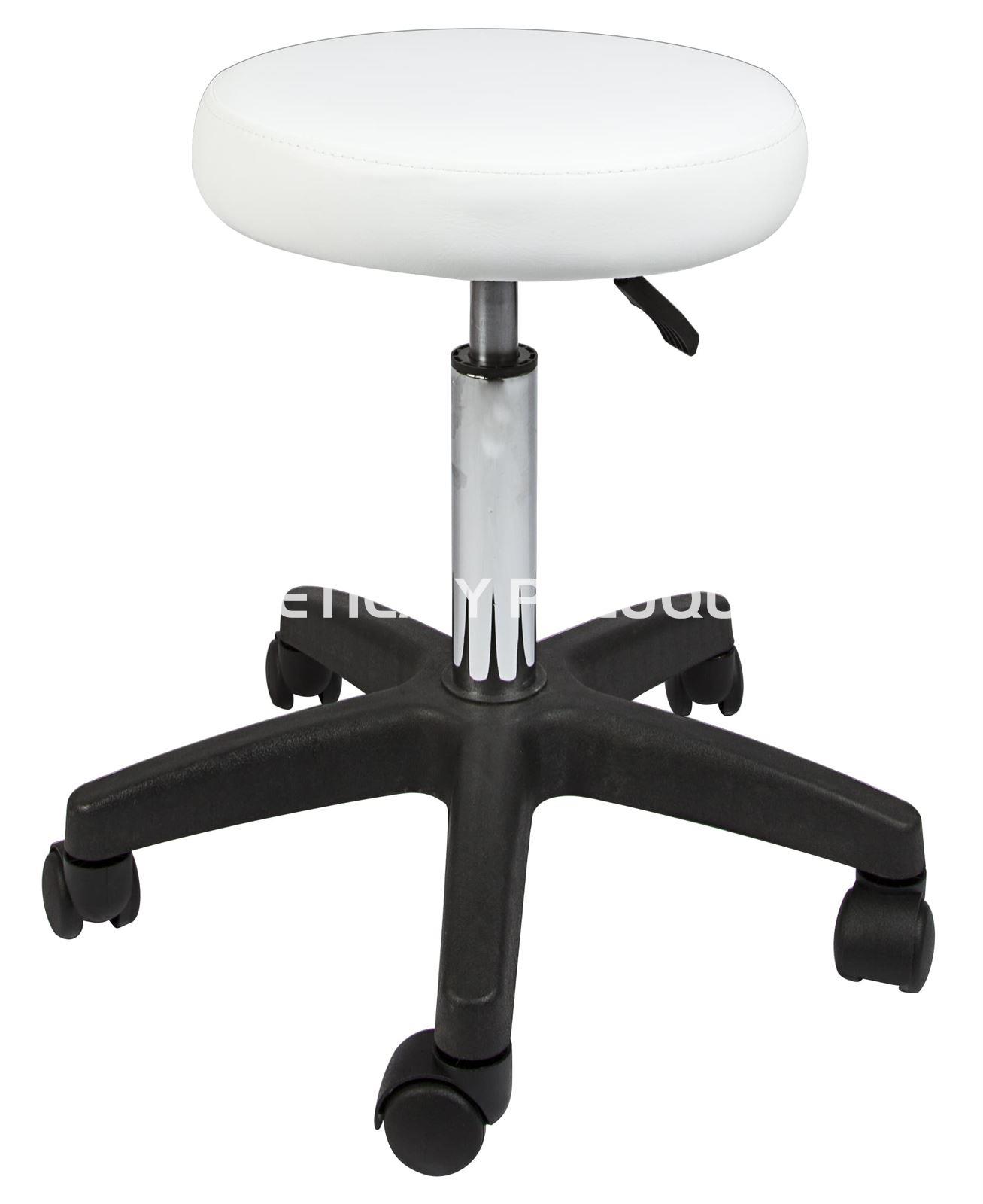 Taburete blanco sin respaldo - Imagen 1