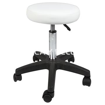 Taburete blanco sin respaldo - Imagen 1