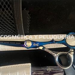 Tijera azul brillante y plata 5,5" MC - Imagen 1