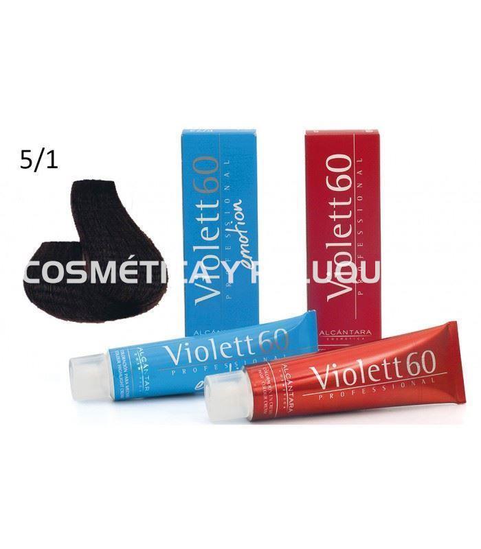 Tinte Violett 60 profesional color 5/1 castaño ceniza claro - Imagen 2