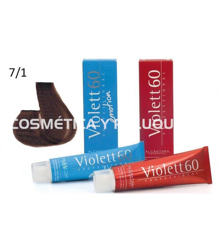 Tinte Violett 60 profesional color 7/1 rubio ceniza medio - Imagen 2