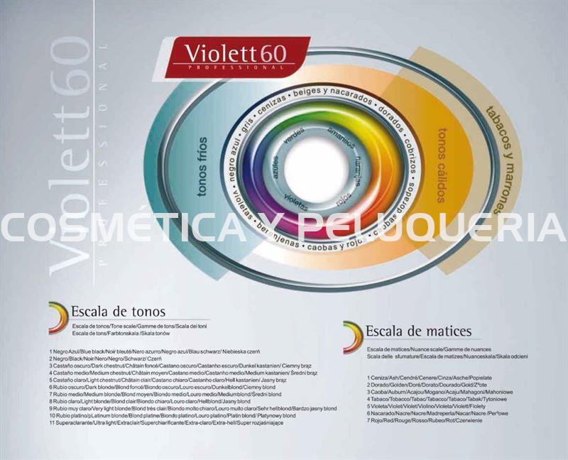 Tinte Violett 60 profesional color 7/2 rubio medio dorado - Imagen 4