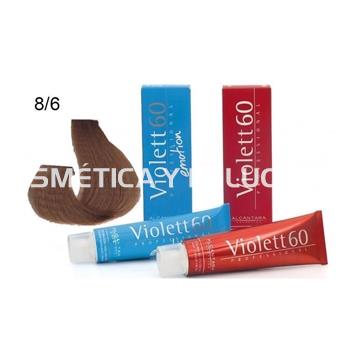 Tinte Violett 60 profesional color 8/6 rubio claro nácar - Imagen 2