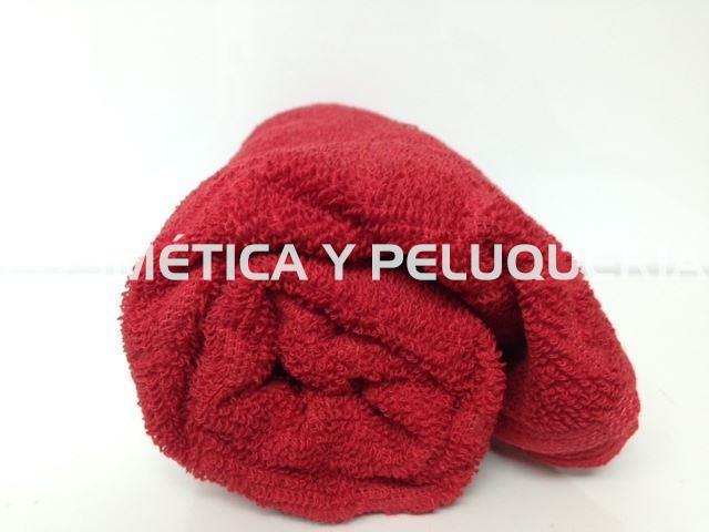 Toalla peluquería roja 100% algodón - Imagen 1