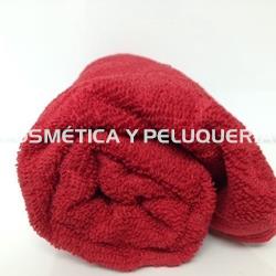 Toalla peluquería roja 100% algodón - Imagen 1