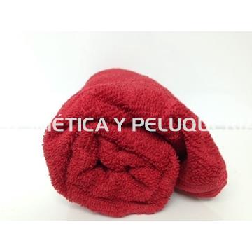 Toalla peluquería roja 100% algodón - Imagen 1