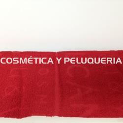 Toalla peluquería roja 100% algodón - Imagen 2