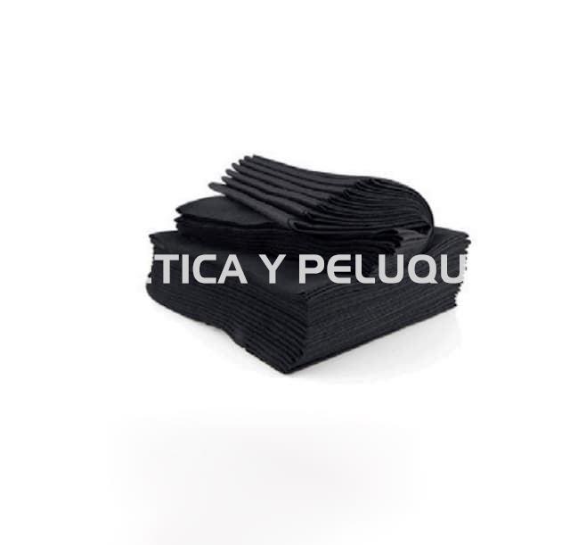 Toallas desechables negras spun-lace 100 uds. - Imagen 1