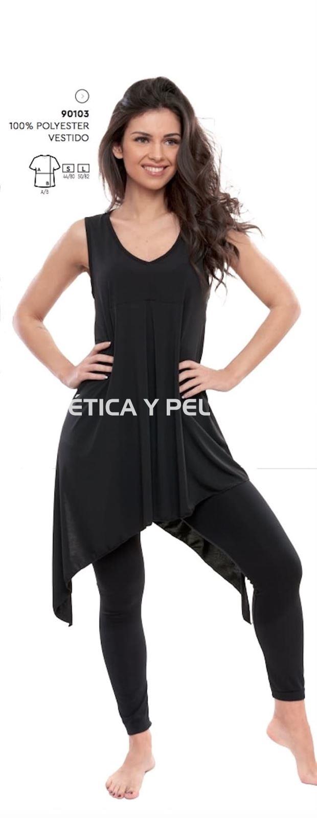 Vestido negro desigual peluquería y estética - Imagen 1